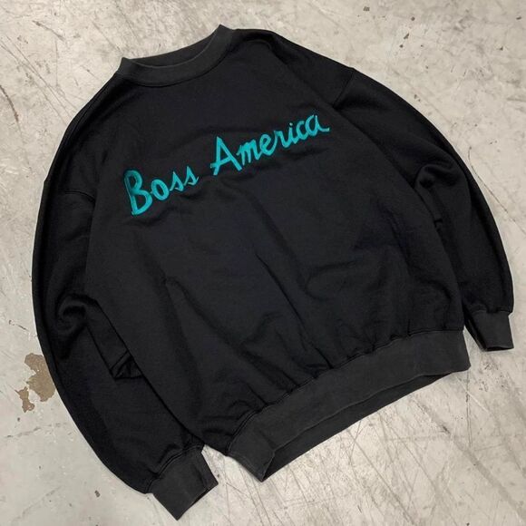 Vintage boss America Crewneck sweatshirt size medium - Picture 2 of 5